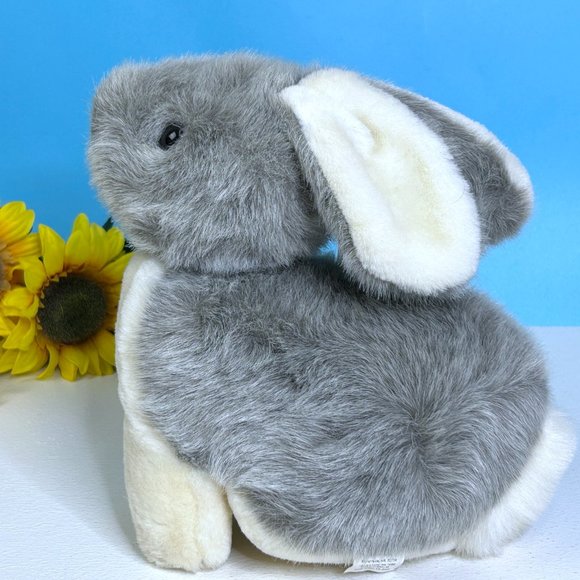 Vintage Walmart Gray Bunny Rabbit Easter SUPER SOFT‎ Plush Stuffed Animal Toy - Picture 3 of 4
